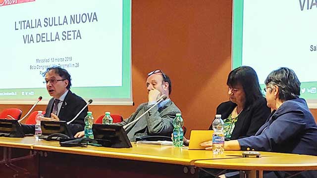 Geraci, Celani, Zepp-LaRouche and Movisol leader, Liliana Gorini.